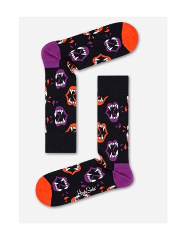 Happy Socks Halloween Fang calzino donna nero