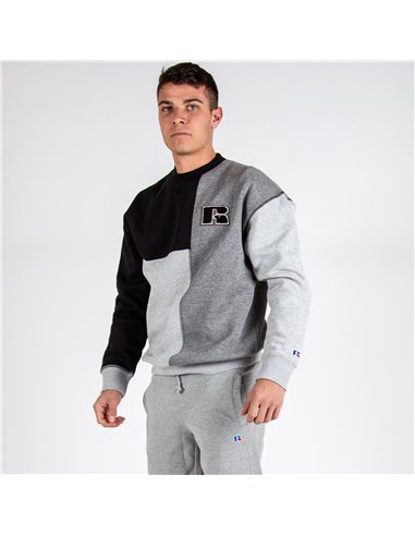 Russell Athletic Bale  Colorblock Crewneck Nero